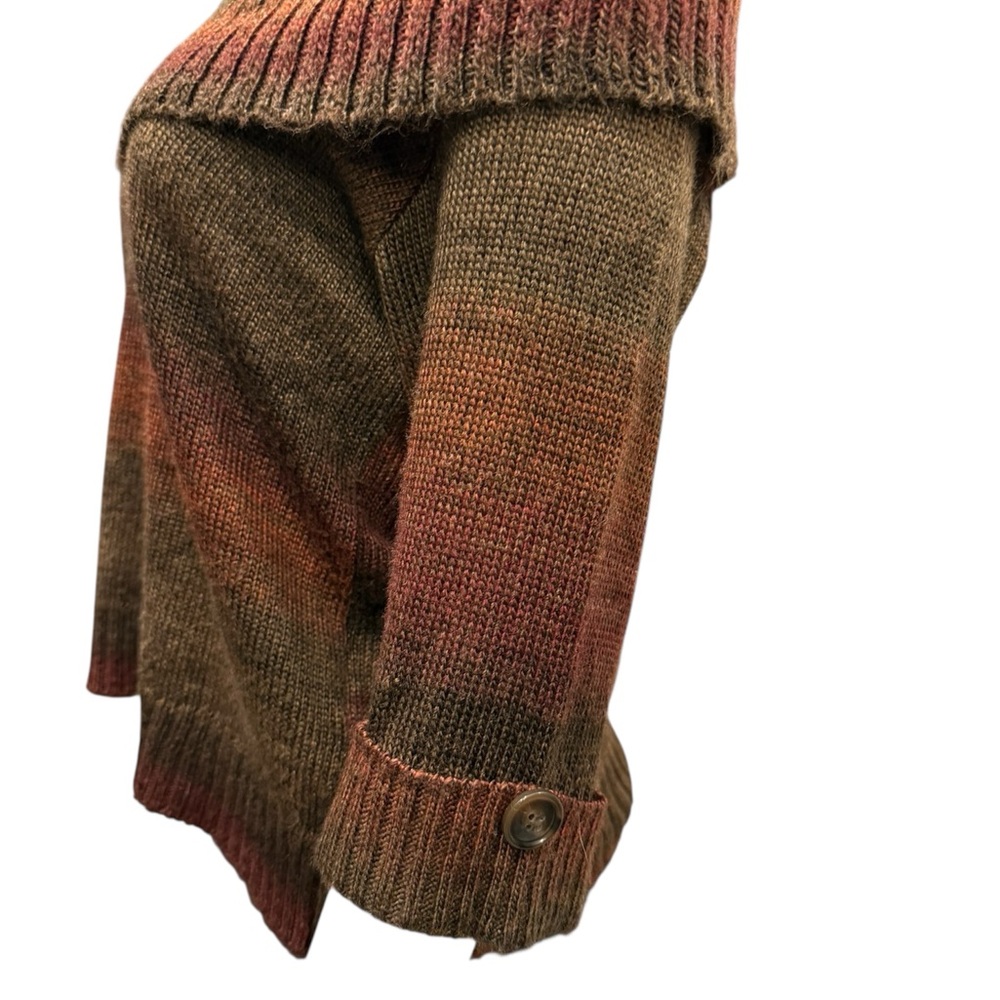 Ruby Rd. Off-Shoulder Brown Multicolor Sweater - image 3